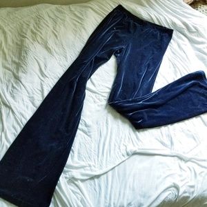 blue velvet bellbottoms (stretchy)